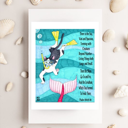 Scuba Kat Inspirerend Briefkaart