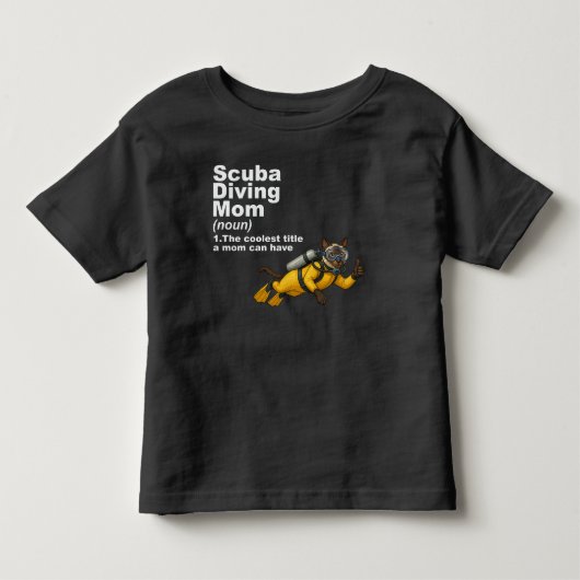 Scuba Moeder Siamese Kat Duiker Kinder Shirts (Voorkant)