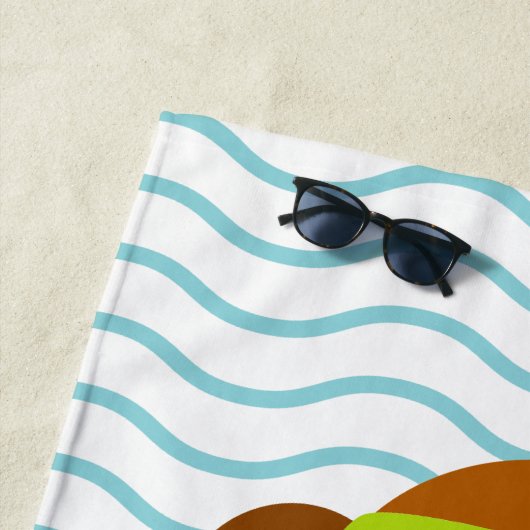 Scuba Monkey - Aangepaste keukenhanddoek Strandlaken (In situ)