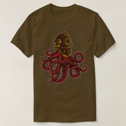 Scuba Octopus DeepSea Diving T-shirt (Design voorkant)