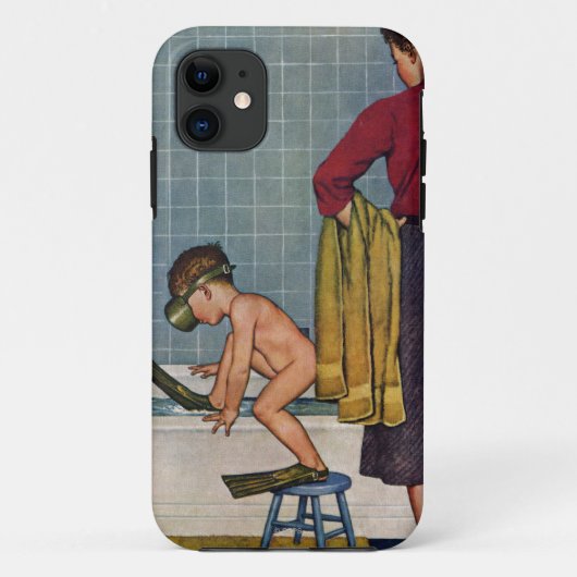 Scuba op de Tub Case-Mate iPhone Case (Achterkant)