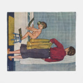 Scuba op de Tub Fleece Deken (Voorkant (Horizontaal))