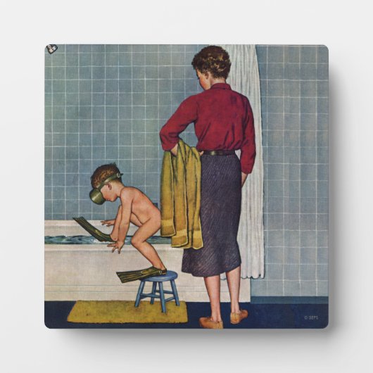 Scuba op de Tub Fotoplaat (Voorkant)