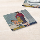 Scuba op de Tub Kartonnen Onderzetters (Schuin)