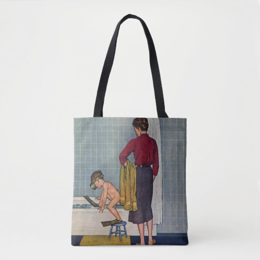 Scuba op de Tub Tote Bag (Voorkant)