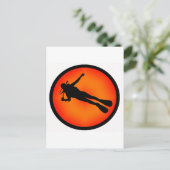 SCUBA OP DUSK BRIEFKAART (Staand voorkant)