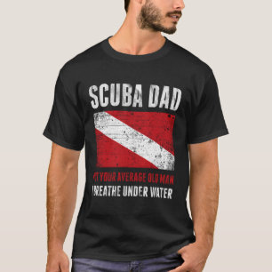 Scuba Pa Ik adem onder water Duik Vader's Vader T-shirt