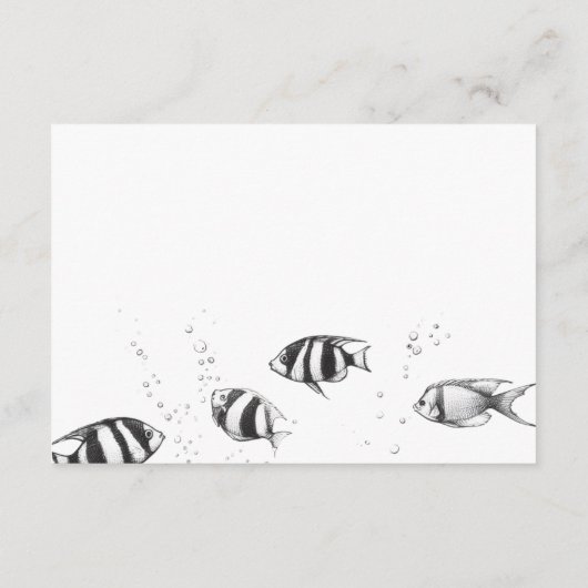 Scuba Paar Bruiloft Informatiekaartje (Achterkant)