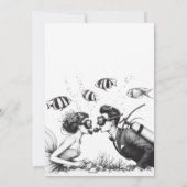 Scuba Paar Bruiloft Kaart (Achterkant)