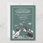 Scuba Paar Bruiloft Kaart (Voorkant)