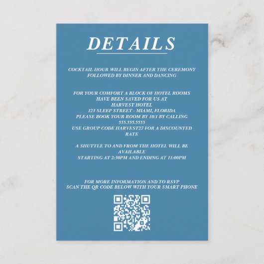 Scuba Paar QR Code en Details Informatiekaartje (Voorkant)