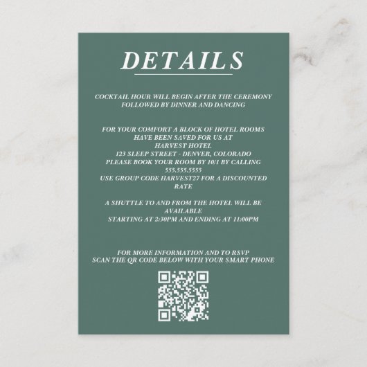 Scuba Paar QR Code en Details Informatiekaartje (Voorkant)