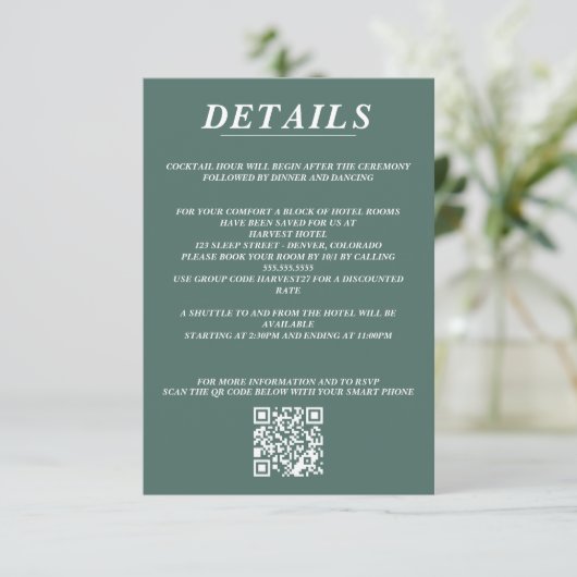 Scuba Paar QR Code en Details Informatiekaartje (Staand voorkant)