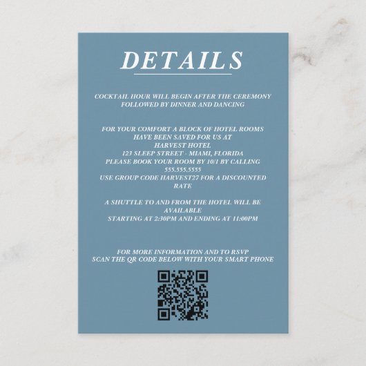 Scuba Paar QR Code en Details Informatiekaartje (Voorkant)