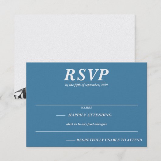 Scuba Paar RSVP Kaartje (Voorkant / Achterkant)