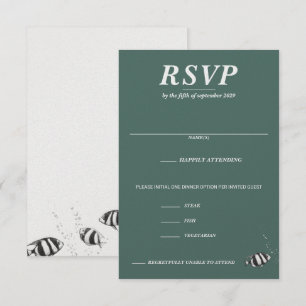 Scuba Paar Voedsel keuzes RSVP Kaartje