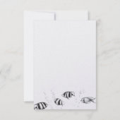 Scuba Paar Voedsel keuzes RSVP Kaartje (Achterkant)