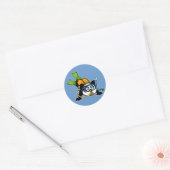 Scuba Panda Ronde Sticker (Envelop)