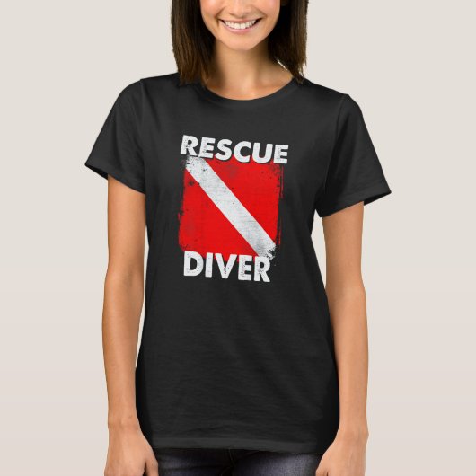 SCUBA Reddingsduiker voor instructeurs, studenten, T-shirt (Voorkant)