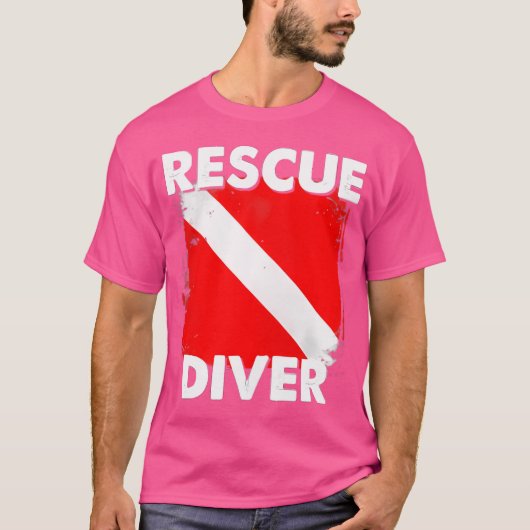 Scuba Rescue Diver Instructeurs Studenten Divemast T-shirt (Voorkant)