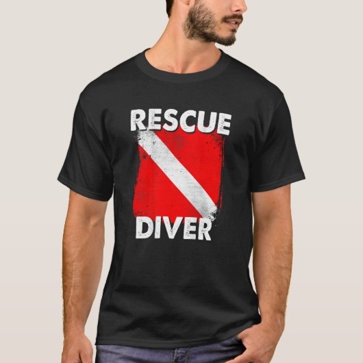 SCUBA Rescue Diver T-shirt voor instructeurs, stud (Voorkant)