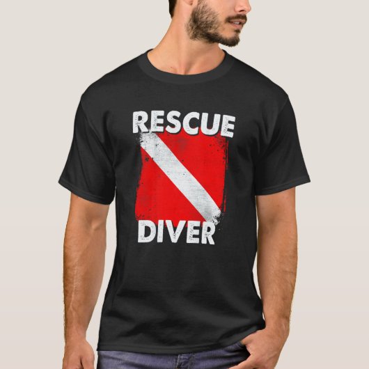 SCUBA Rescue Diver T-shirt voor instructeurs, stud (Voorkant)
