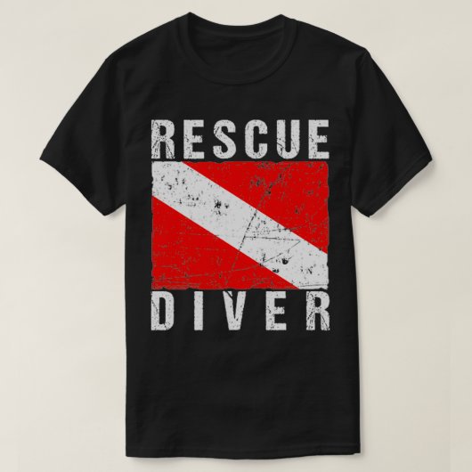 SCUBA Rescue Diver Vlag T-shirt (Design voorkant)