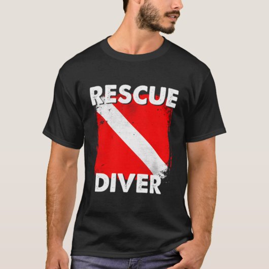 Scuba Rescue Diver voor instructeurs Studenten Div T-shirt (Voorkant)