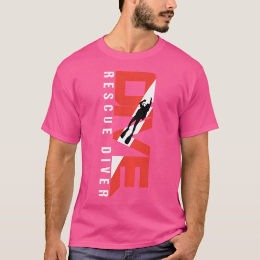 Scuba Rescue Diver voor instructeurs Studenten Div T-shirt (Voorkant)