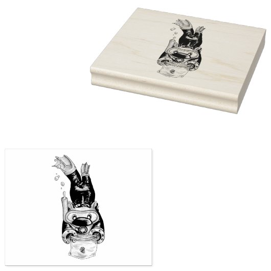 Scuba Rubberstempel (Gestempeld)