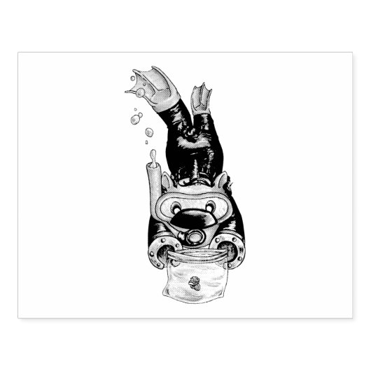 Scuba Rubberstempel (Afrduk)