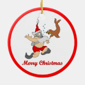 Scuba Santa Keramisch Ornament (Achterkant)