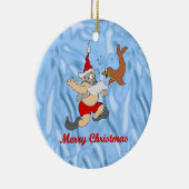 Scuba Santa Keramisch Ornament (Rechts)