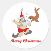 Scuba Santa Sticker (Voorkant)