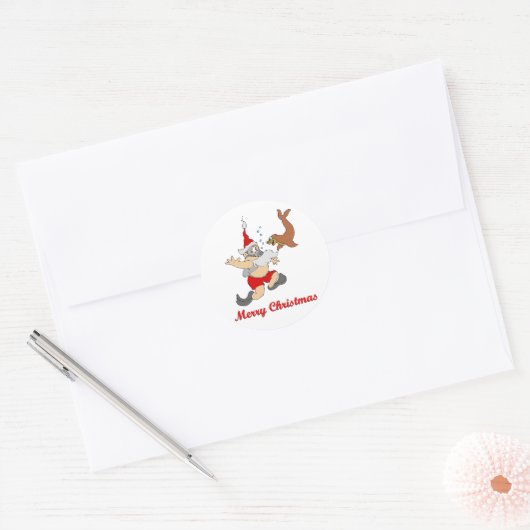 Scuba Santa Sticker (Envelop)