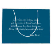 Scuba Santa Underwater Christmas Holiday Groot Cadeauzakje (Achterkant)