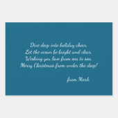 Scuba Santa Underwater Christmas Holiday Inpakpapier Vel (Voorkant 2)