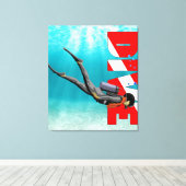 SCUBA-schijf Canvas Afdruk (Insitu (Houten vloer))