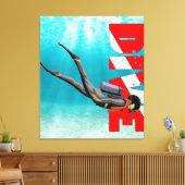SCUBA-schijf Canvas Afdruk (Insitu (Woonkamer))