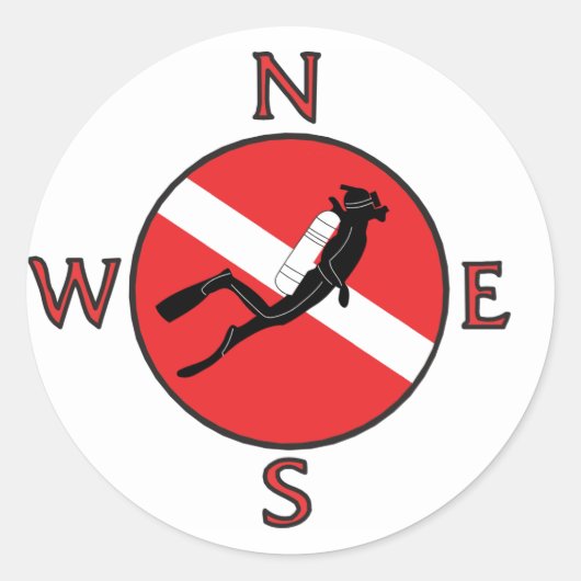 SCUBA-schijf Ronde Sticker (Voorkant)