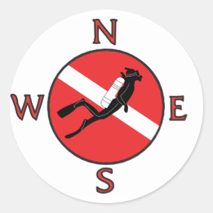 SCUBA-schijf Ronde Sticker