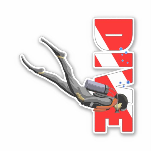 SCUBA-schijf Sticker (Voorkant)