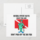 SCUBA Steve Briefkaart (Voorkant / Achterkant)