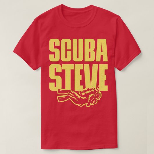 Scuba Steve Typography Design T-shirt (Design voorkant)
