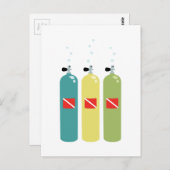 Scuba Tanks Briefkaart (Voorkant / Achterkant)