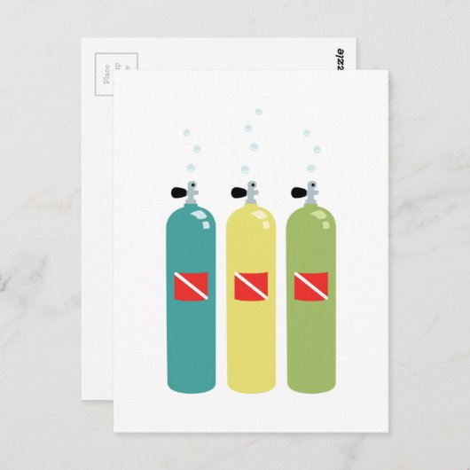 Scuba Tanks Briefkaart (Voorkant / Achterkant)