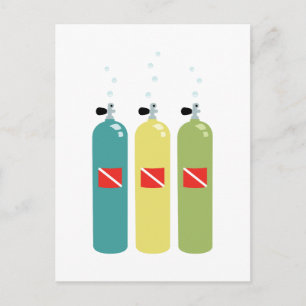 Scuba Tanks Briefkaart