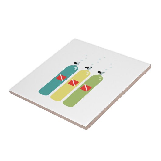 Scuba Tanks Tegeltje (Zijkant)