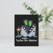 Scuba tastes Chicken Shark Briefkaart (Staand voorkant)