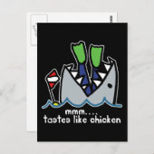 Scuba tastes Chicken Shark Briefkaart (Voorkant / Achterkant)